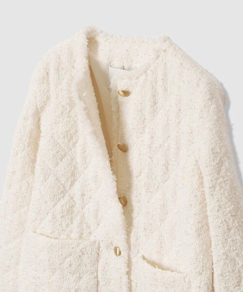 ANAYI(アナイ)の「フラッグツイードキルティングコート(その他アウター・レディース・ブラック/オフホワイト・36/38/34)」の14枚目の写真