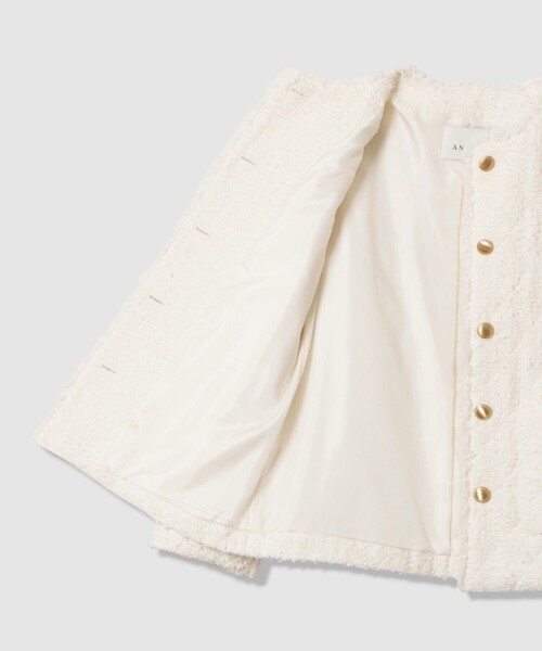 ANAYI(アナイ)の「フラッグツイードキルティングコート(その他アウター・レディース・ブラック/オフホワイト・36/38/34)」の18枚目の写真