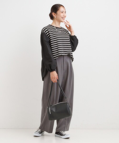 SHOO・LA・RUE（シューラルー）の「【S-LL】インせず決まる 背中タック入り パフ袖トップス（Tシャツ/カットソー・レディース・ブルー系その他/ベージュ系2/ブラウン系/ブラック系2・01/02/03/04）」の20枚目の写真