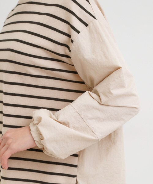 SHOO・LA・RUE（シューラルー）の「【S-LL】インせず決まる 背中タック入り パフ袖トップス（Tシャツ/カットソー・レディース・ブルー系その他/ベージュ系2/ブラウン系/ブラック系2・01/02/03/04）」の7枚目の写真