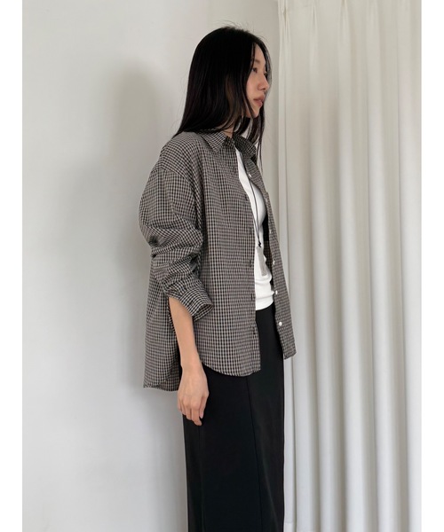 Didot.showroom（ディドット ショールーム）の「ウッディチェックシャツ（シャツ/ブラウス・レディース・ブラウン/ブラック・FREE）」の20枚目の写真