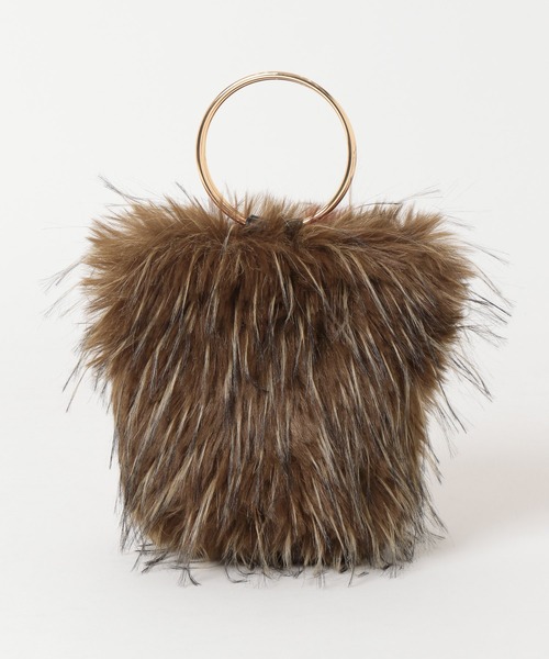 mysty woman（ミスティウーマン）の「ループファーBAG 607555（ショルダーバッグ・レディース・ブラウン・FREE）」の5枚目の写真
