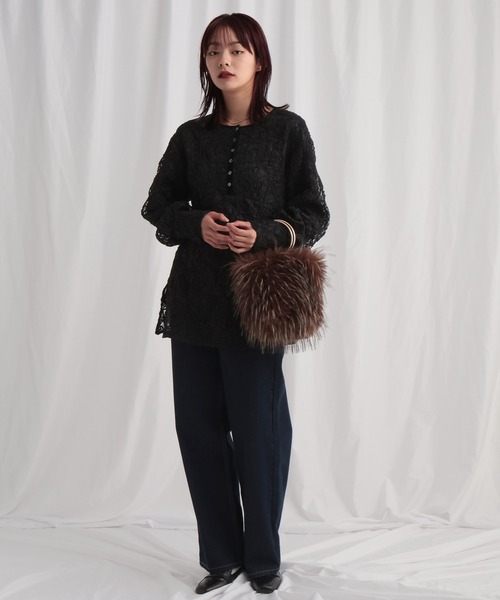 mysty woman（ミスティウーマン）の「ループファーBAG 607555（ショルダーバッグ・レディース・ブラウン・FREE）」の15枚目の写真