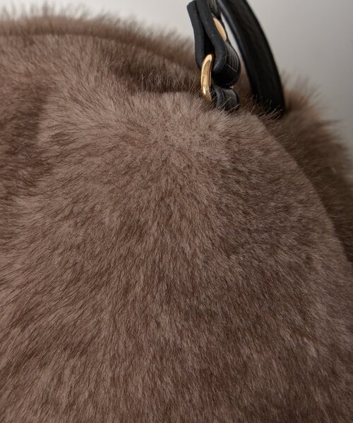 Jena espace merveilleux（ジェナ　エスパスメルヴェイユ）の「ファーボストンバッグ（トートバッグ・レディース・グレー/ブラウン・FREE）」の13枚目の写真