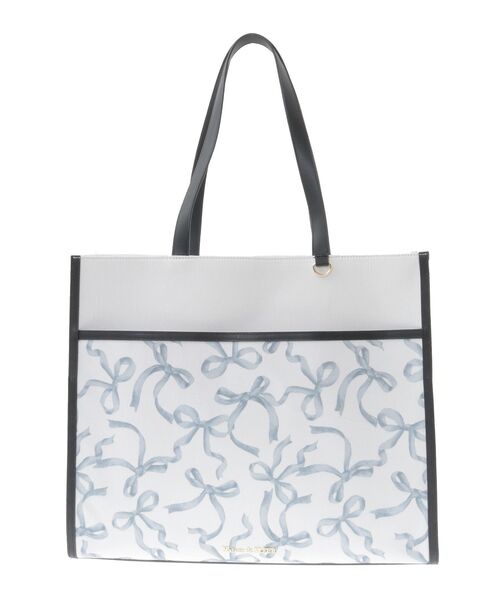 リボンプリントスクエアトートバッグ（トートバッグ）｜Maison de