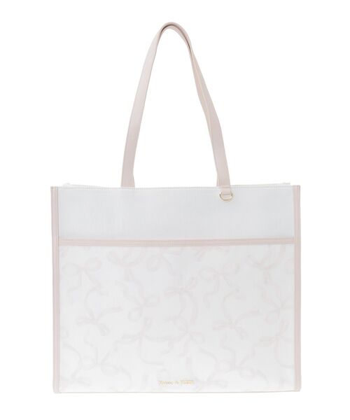 Maison de FLEUR(メゾンドフルール)の「リボンプリントスクエアトートバッグ(トートバッグ・レディース・ブラック/ピンク/ライトブルー・FREE)」の12枚目の写真