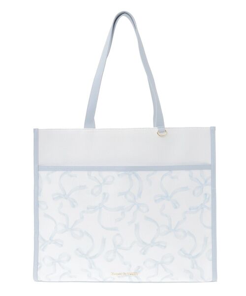 Maison de FLEUR(メゾンドフルール)の「リボンプリントスクエアトートバッグ(トートバッグ・レディース・ブラック/ピンク/ライトブルー・FREE)」の11枚目の写真