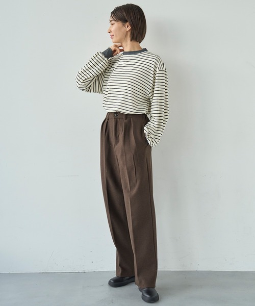 mil（ミル）の「柄アソート センタープレスパンツ【585078】（スラックス・レディース・ブラウン系その他/ブラウン/チェック・S-Short/M-Short/S-Regular/FREE/M-Regular）」の16枚目の写真