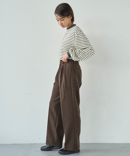 mil（ミル）の「柄アソート センタープレスパンツ【585078】（スラックス・レディース・ブラウン系その他/ブラウン/チェック・S-Short/M-Short/S-Regular/FREE/M-Regular）」の17枚目の写真