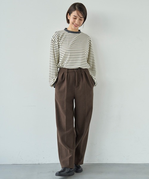 mil（ミル）の「柄アソート センタープレスパンツ【585078】（スラックス・レディース・ブラウン系その他/ブラウン/チェック・S-Short/M-Short/S-Regular/FREE/M-Regular）」の15枚目の写真