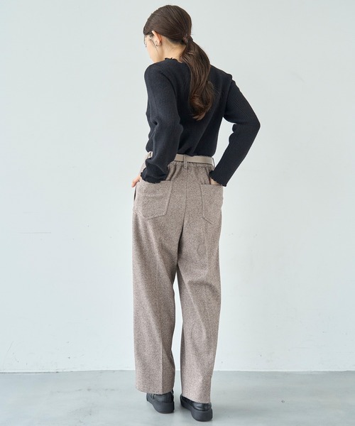 mil（ミル）の「柄アソート センタープレスパンツ【585078】（スラックス・レディース・ブラウン系その他/ブラウン/チェック・S-Short/M-Short/S-Regular/FREE/M-Regular）」の21枚目の写真