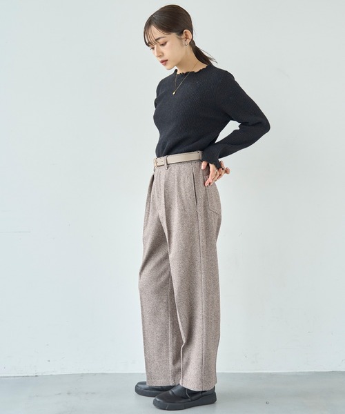 mil（ミル）の「柄アソート センタープレスパンツ【585078】（スラックス・レディース・ブラウン系その他/ブラウン/チェック・S-Short/M-Short/S-Regular/FREE/M-Regular）」の20枚目の写真