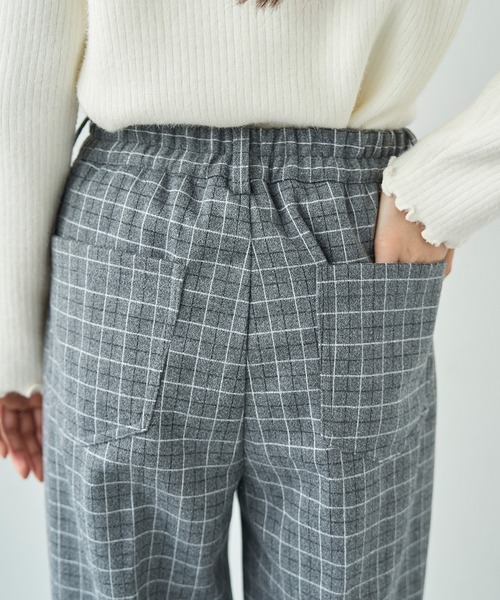 mil（ミル）の「柄アソート センタープレスパンツ【585078】（スラックス・レディース・ブラウン系その他/ブラウン/チェック・S-Short/M-Short/S-Regular/FREE/M-Regular）」の7枚目の写真