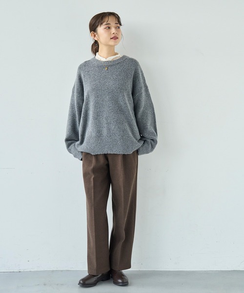 mil（ミル）の「柄アソート センタープレスパンツ【585078】（スラックス・レディース・ブラウン系その他/ブラウン/チェック・S-Short/M-Short/S-Regular/FREE/M-Regular）」の8枚目の写真