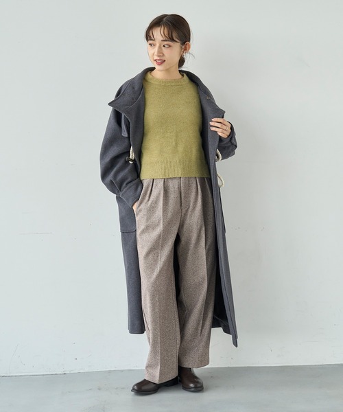 mil（ミル）の「柄アソート センタープレスパンツ【585078】（スラックス・レディース・ブラウン系その他/ブラウン/チェック・S-Short/M-Short/S-Regular/FREE/M-Regular）」の10枚目の写真