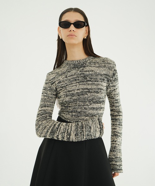 クラネ　COTTON SHORT KNIT TOPS クラネ CLANE COTTON SHORT KNIT TOPS （MIX） - ファッション