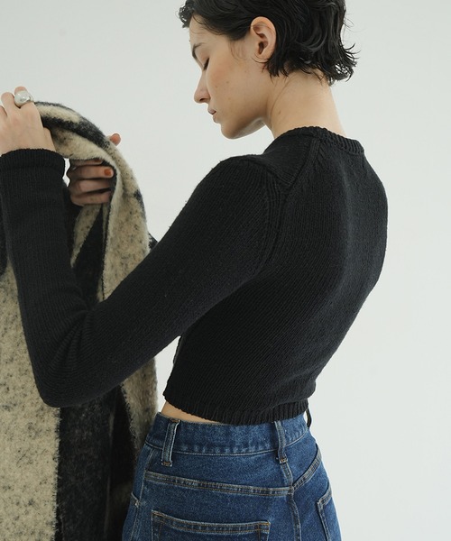 セール】COTTON SHORT KNIT TOPS（ニット/セーター）｜CLANE（クラネ