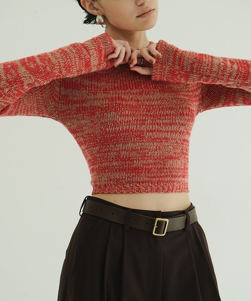 セール】COTTON SHORT KNIT TOPS（ニット/セーター）｜CLANE（クラネ