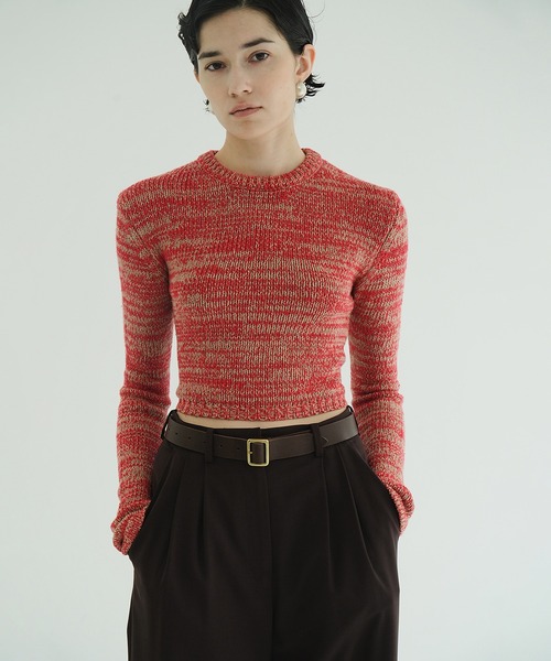 CLANE COTTON SHORT KNIT TOPS サイズ2 セール】COTTON SHORT KNIT TOPS（ニット/セーター）｜CLANE（クラネ