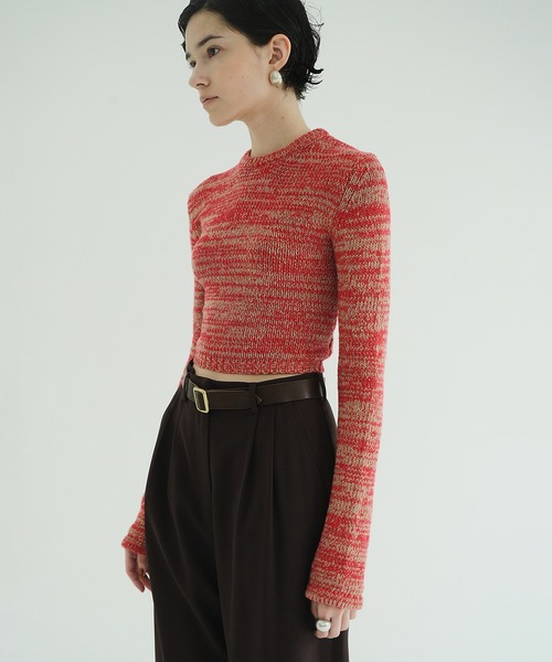 セール】COTTON SHORT KNIT TOPS（ニット/セーター）｜CLANE（クラネ