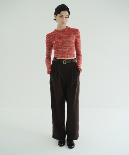 トップス CLANE COTTON SHORT KNIT TOPS セール】COTTON SHORT KNIT TOPS（ニット/セーター）｜CLANE（クラネ