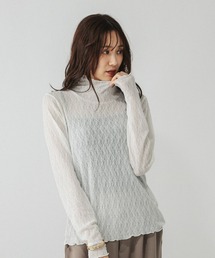 GLOBAL WORK | ストレッチシアーハイネックプルオーバー/598008(Tシャツ/カットソー)