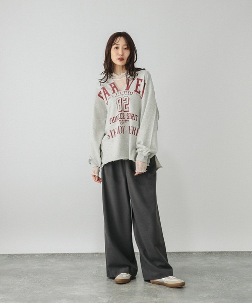 GLOBAL WORK(グローバルワーク)の「ストレッチシアーハイネックプルオーバー/598008(Tシャツ/カットソー・レディース・オフホワイト/ブラック/ホワイト系その他3・MEDIUM/LARGE)」の11枚目の写真