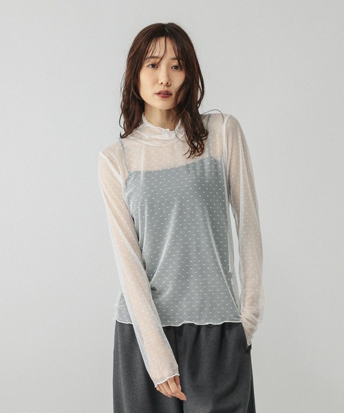 ストレッチシアーハイネックプルオーバー/598008（Tシャツ