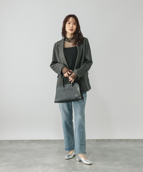 GLOBAL WORK(グローバルワーク)の「ストレッチシアーハイネックプルオーバー/598008(Tシャツ/カットソー・レディース・オフホワイト/ブラック/ホワイト系その他3・MEDIUM/LARGE)」の13枚目の写真