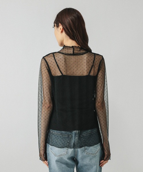 GLOBAL WORK(グローバルワーク)の「ストレッチシアーハイネックプルオーバー/598008(Tシャツ/カットソー・レディース・オフホワイト/ブラック/ホワイト系その他3・MEDIUM/LARGE)」の18枚目の写真