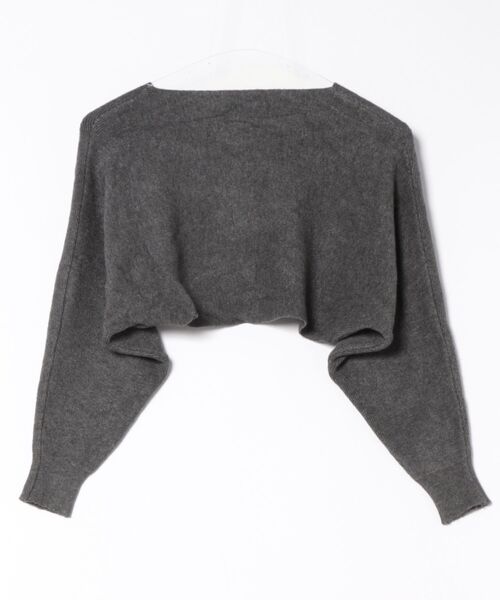 STYLEBLOCK（スタイルブロック）の「クロスショートニット（ニット/セーター・レディース・ブラック/カーキ/ベージュ系その他/グレー・FREE）」の5枚目の写真