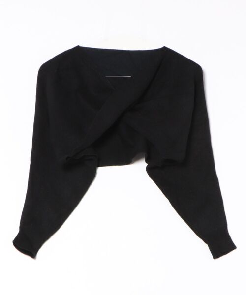 STYLEBLOCK（スタイルブロック）の「クロスショートニット（ニット/セーター・レディース・ブラック/カーキ/ベージュ系その他/グレー・FREE）」の6枚目の写真
