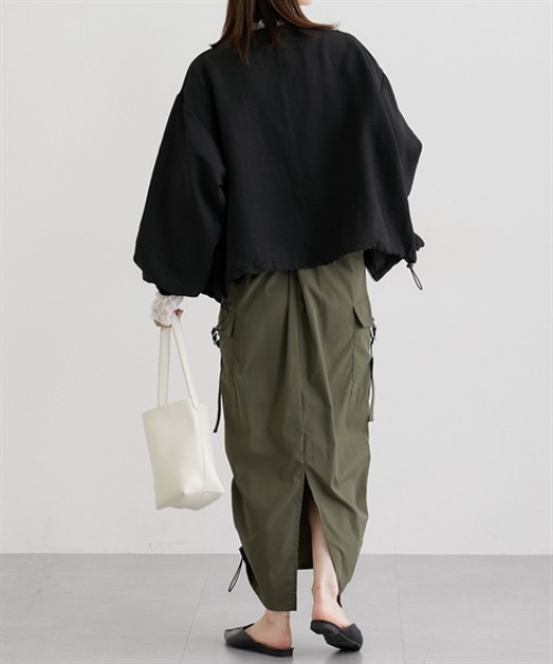 nissen（ニッセン）の「パウダーデシンノーカラーブルゾン（ブルゾン・レディース・ブラウン/ブラック・M/L）」の15枚目の写真