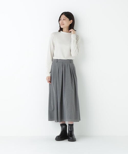 human woman(ヒューマンウーマン)の「◆コットンウォームカットソー(Tシャツ/カットソー・レディース・ブラウン/ホワイト系その他・MEDIUM)」の4枚目の写真