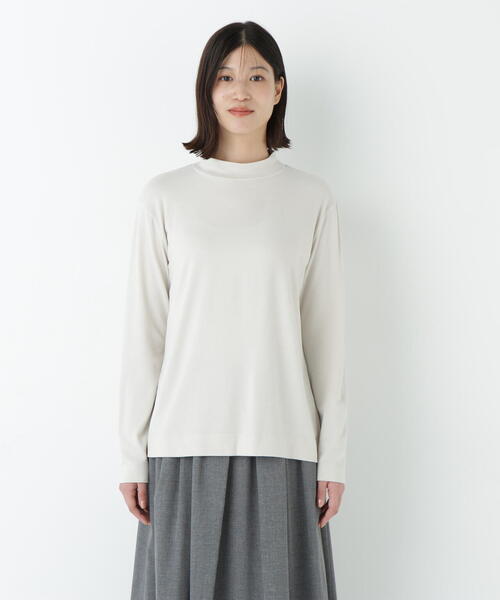 human woman(ヒューマンウーマン)の「◆コットンウォームカットソー(Tシャツ/カットソー・レディース・ブラウン/ホワイト系その他・MEDIUM)」の7枚目の写真