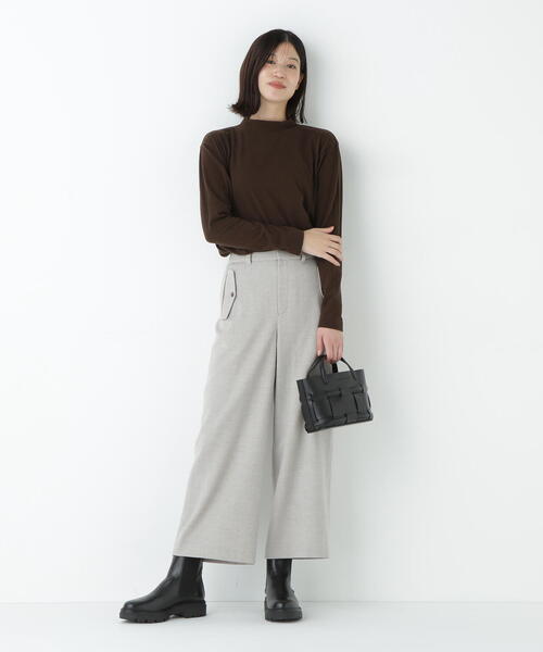 human woman(ヒューマンウーマン)の「◆コットンウォームカットソー(Tシャツ/カットソー・レディース・ブラウン/ホワイト系その他・MEDIUM)」の15枚目の写真
