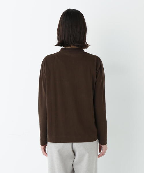 human woman(ヒューマンウーマン)の「◆コットンウォームカットソー(Tシャツ/カットソー・レディース・ブラウン/ホワイト系その他・MEDIUM)」の17枚目の写真