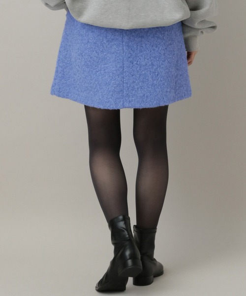 A part by(アパートバイ)の「【セットアップ対応】ブラッシュドメルトンミニスカート(スカート・レディース・アイボリー/ブルー系その他4/チャコールグレー・FREE)」の10枚目の写真
