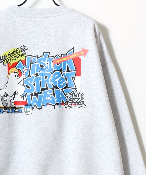 VISION STREET WEAR(ヴィジョンストリートウェア)の「VISION STREET WEAR/ヴィジョンストリートウェア オーバーサイズ 裏起毛 アニマルプリント ゴーストバックプリント ロゴ ワンポイント スウェット トレーナー/レディース メンズ(スウェット・メンズ・ブラック系その他/アッシュグレー/チャコールグレー/ブラック・L/M/LL)」の21枚目の写真