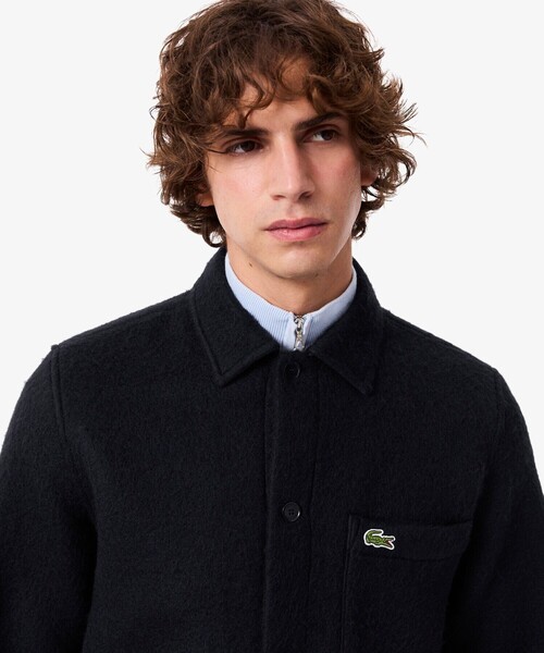 セール】ウールブレンドフェルトオーバーサイズ アウターシャツ