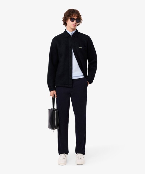 セール】ウールブレンドフェルトオーバーサイズ アウターシャツ