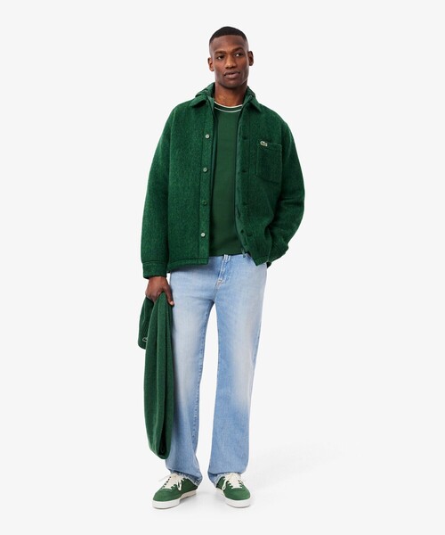 ウールブレンドフェルトオーバーサイズ アウターシャツ（シャツ