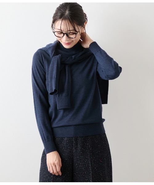 セール】【手洗い可能】キャッシュウール ボトルネックプルオーバー