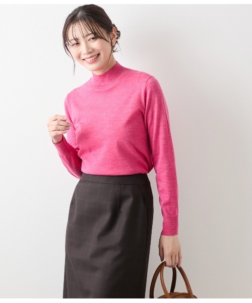 セール】【手洗い可能】キャッシュウール ボトルネックプルオーバー