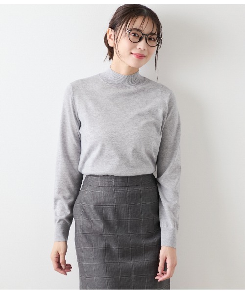 【手洗い可能】キャッシュウール ボトルネックプルオーバー