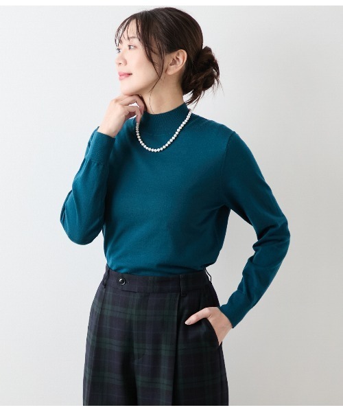 セール】【手洗い可能】キャッシュウール ボトルネックプルオーバー