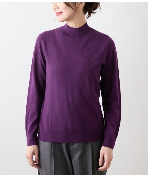 セール】【手洗い可能】キャッシュウール ボトルネックプルオーバー