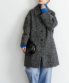 セール】ヘリンボンツイードビッグカラーコート（その他アウター