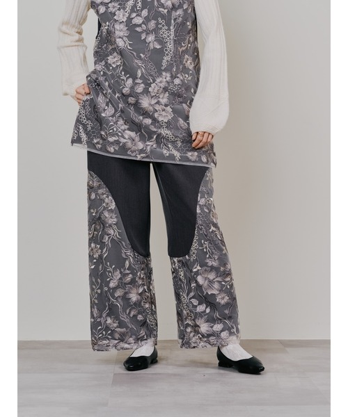 TEVALT（ヴァレット）の「カーブポイントレースパンツ（その他パンツ・レディース・ブラウン/ライトグレー・38）」の11枚目の写真