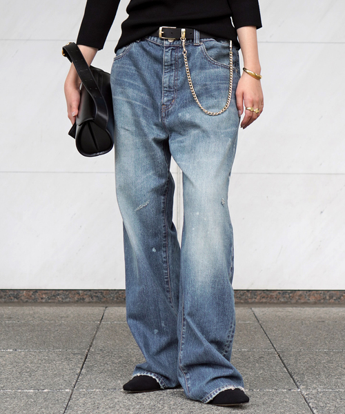 DENIM DELIGHT DAYS （デニム デライト デイズ）の「【DENIM DELIGHT DAYS】SELVEDGE STRAIGHT JEANS（デニムパンツ・レディース・ライトブルー・40/34/38/36）」の7枚目の写真